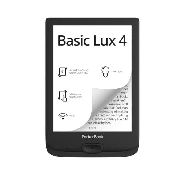 PocketBook e-leser Basic Lux 4 6" 8GB, svart