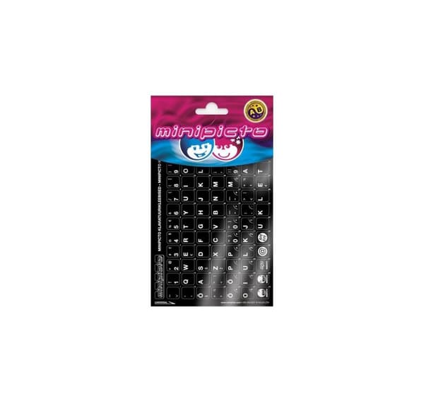 Minipicto tastatur klistermærke EST KB-UNI-EE01-BLK, sort/hvid