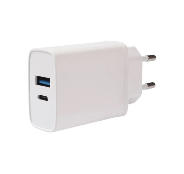 Vivanco laddare USB-A/USB-C PD3 20W, vit (62401)