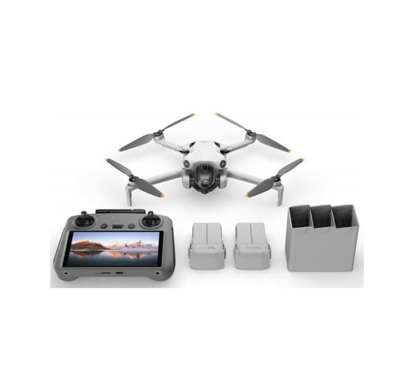 DJI Mini 4 Pro Fly More Combo med DJI RC 2 emote controller Svart, Vit