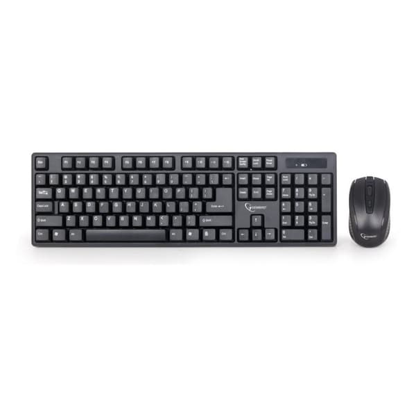 Tangentbord + mus WRL eng/desktop, GEMBIRD Svart