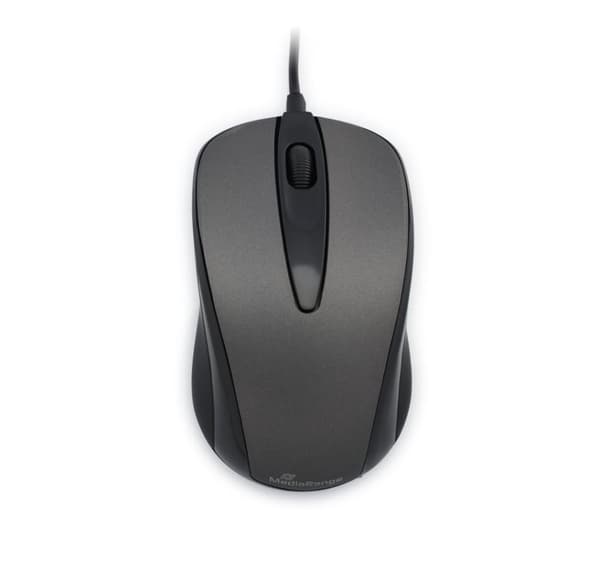 Mus USB OPTICAL svart/grå, MEDIARANGE Sort, Grå