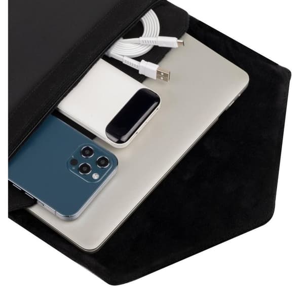 Lerretsveske for MacBook Pro 16, svart, RIVACASE