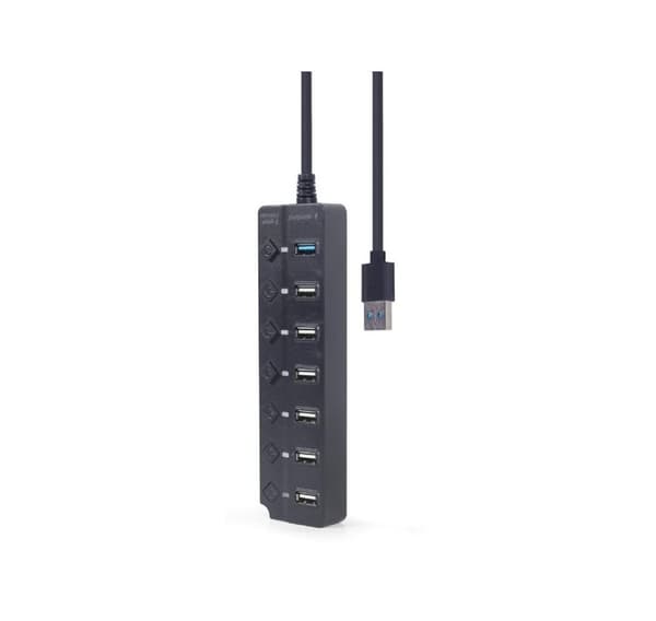 7-portars USB-hubb, svart, GEMBIRD