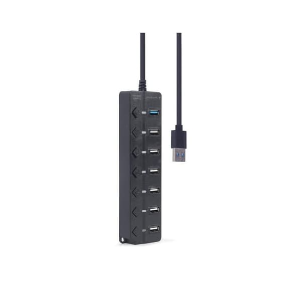 7-portars USB-hubb, svart, GEMBIRD