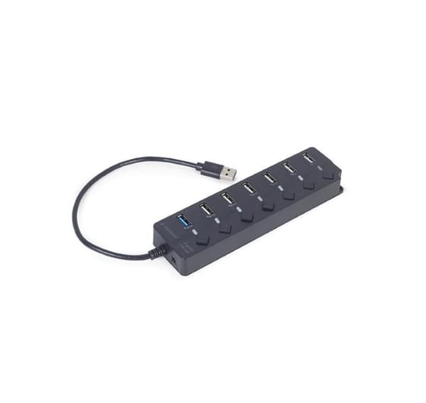 7-portars USB-hubb, svart, GEMBIRD