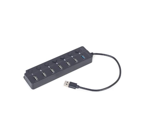 7-portars USB-hubb, svart, GEMBIRD