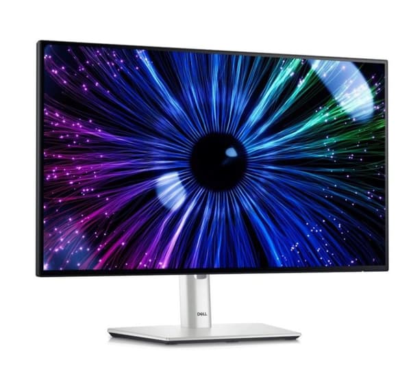 LCD-skærm DELL U2424HE (23,8", Panel IPS, 1920x1080, 16:9, 120Hz, mat, 8 ms, Drejelig, Pivot, Højdejusterbar, Tilt) Sort, Sølv