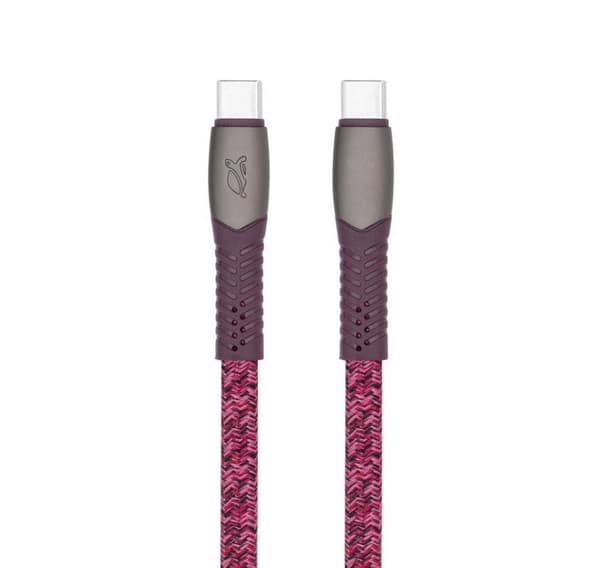 Kabel USB-C til USB-C 1.2M, rød, RIVACASE