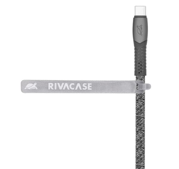 Kabel USB-C til USB-C 1.2M, grå, RIVACASE