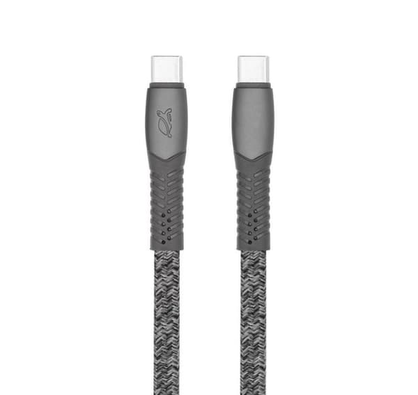 Kabel USB-C til USB-C 1.2M, grå, RIVACASE