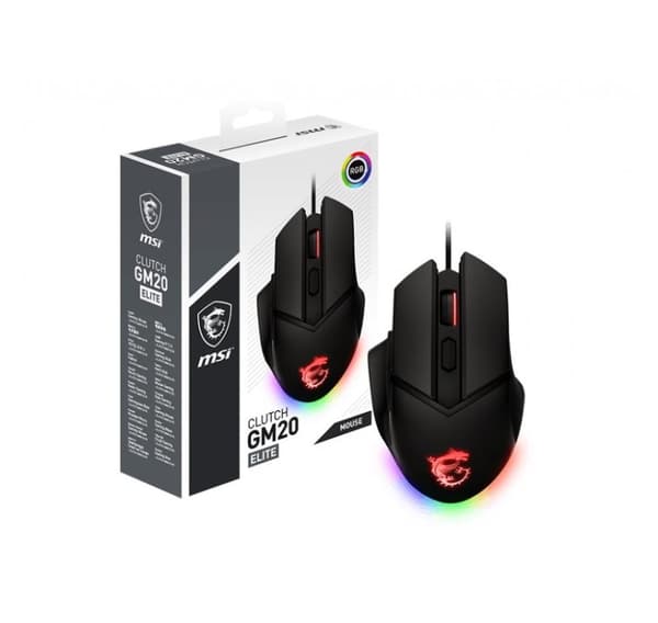 Mus USB optisk gaming/clutch GM20 ELITE, MSI
