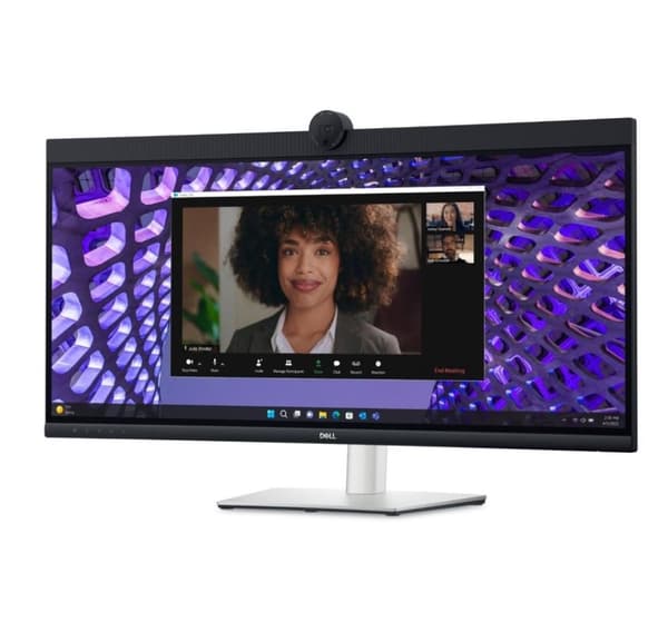 LCD-skærm, Dell, p3424web (34", buet/21 : 9, panel ips, 3440x1440, 21:9, 60hz, 5 ms, højttalere, kamera 4mp, drejelig)
