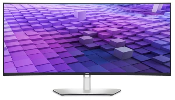 LCD-skærm 38" (business/buet/21 : 9, panel ips, 3840x1600, 21:9, 60, mat, 5 ms, højttalere, drejelige, højdejusterbare), Dell Sort, Sølv