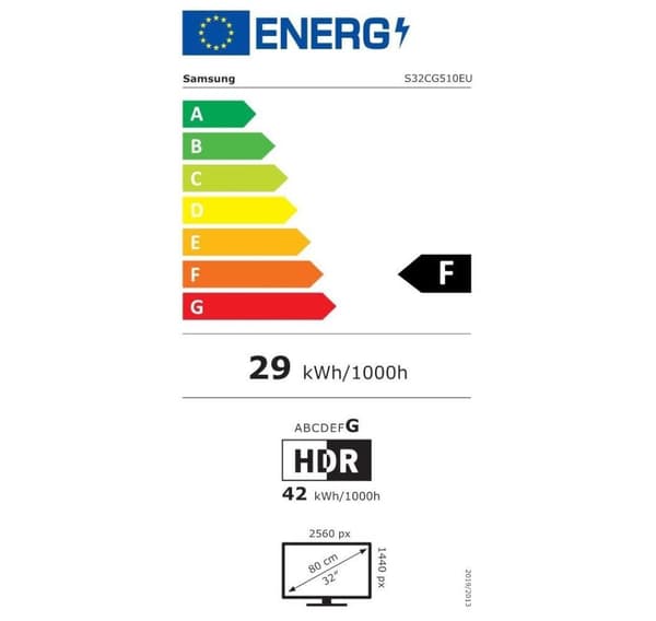 Lcd-skærm, Samsung, odyssey g5 g51c (32", gaming, 2560x1440, 16:9, 165hz, 1 ms, drejelig, drejelig, højdejusterbar, tilt)