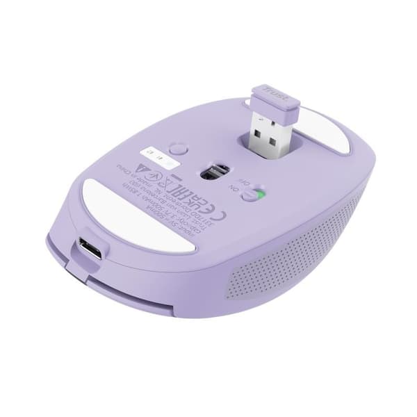 Mus usb optisk WRL ozaa/lilla 25384, Trust