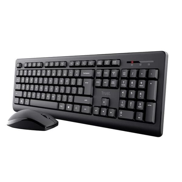 Tastatur + mus WRL primo sett/eng 25347, Trust Sort