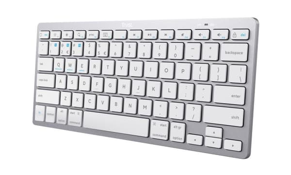 Tangentbord WRL grunder bluetooth/eng 24651, Trust Silver