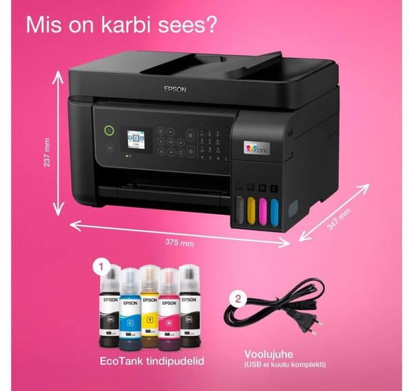 Allt-i-ett bläcktankskrivare EPSON EcoTank L5310, svart