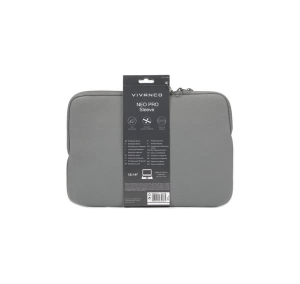 Vivanco kannettavan tietokoneen suojus Neo Pro 13-14", harmaa