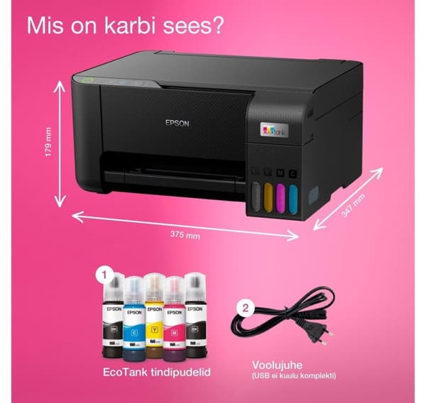 Allt-i-ett bläcktankskrivare EPSON EcoTank L3230, svart