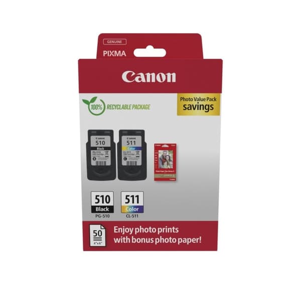 Canon blekkpatron PG-510/CL-511 Verdipakke