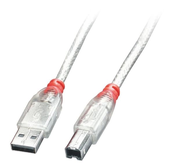 Kabel usb2 ab 2m/transparent 41753, Lindy