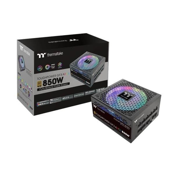 Strömförsörjning - Thermaltake - Toughpower GF3 Gold ARGB Gen5 - 850W - Vit - Guld Svart