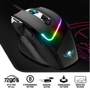 PC-mus, PRO-M3 Gaming-mus + Musmatta Svart, Spirit Of Gamer