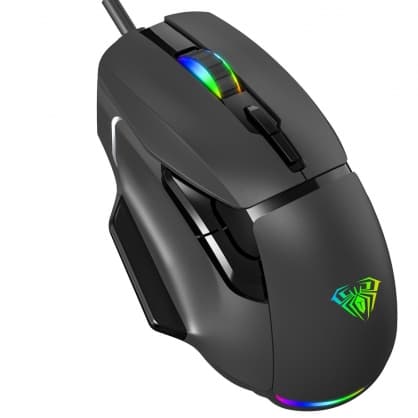 PC-mus, F815 RGB Wired Gaming-mus Sort, Aula