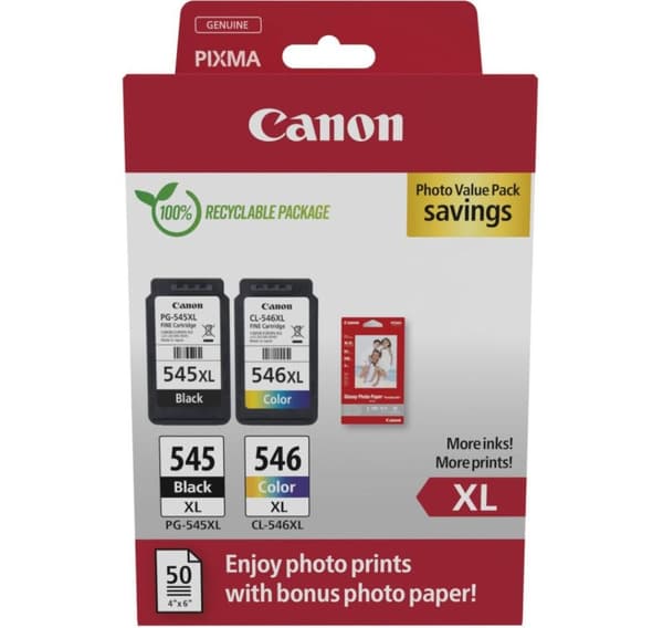 Canon-blekk PG-545 XL/CL-546XL verdipakke
