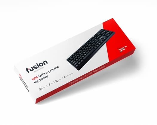 PC Keyboard K05 (EN | RU) Musta, Fusion Accessories