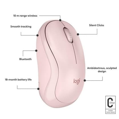 PC Mouse M240 Silent Rose 910-007121, Logitech