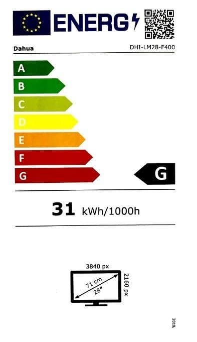 LCD-skärm lm28-f400 (28", spel, panel ips, 3840x2160, 16:9, 60hz, 5 ms, högtalare, lm28-f400), Dahua