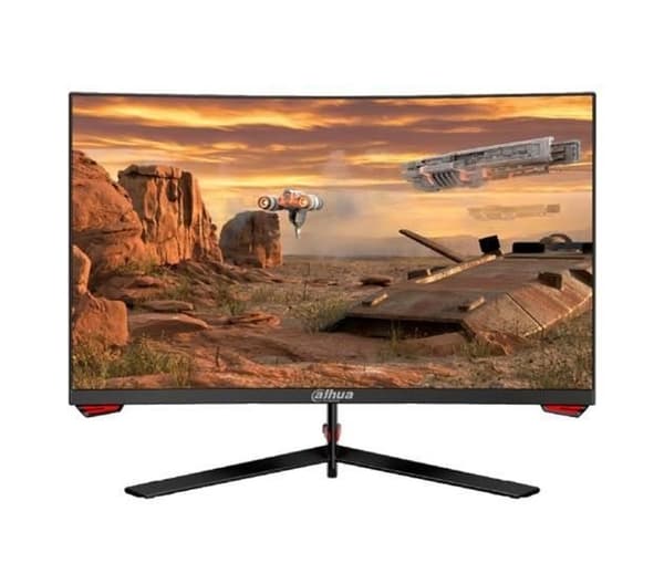 LCD-skärm lm27-e230c (27", gaming/böjd, panel va, 1920x1080, 16:9, 165hz, 1 ms, tilt, dhi-lm27-e230c), Dahua Svart