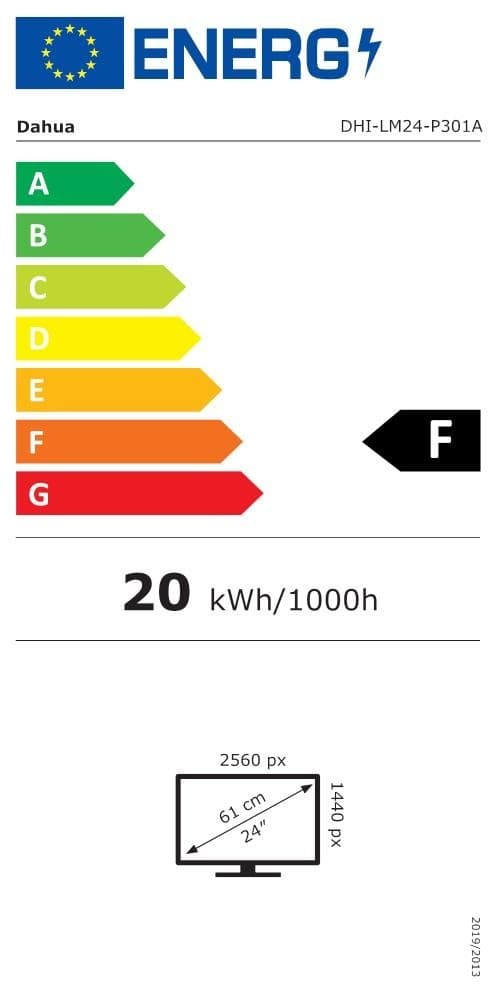 LCD-skärm dhi-lm24-p301a (23,8", 2560x1440, 16:9, 75hz, 6 ms, vridbar, tilt, färg svart, lm24-p301a), Dahua