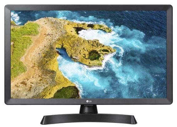 LCD-skjerm 24tq510s-pz (23,6", TV-skjerm/smart, 1366x768, 16:9, 14 ms, høyttalere, farge svart, 24tq510s-pz), Lg Sort, Grå