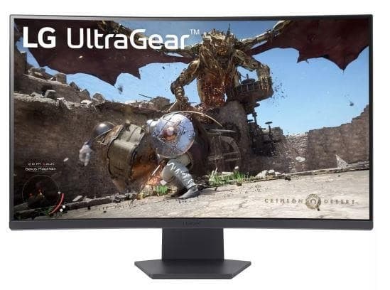 LCD-skærm 32gs60qc-b (32", gaming/buet, panel va, 2560x1440, 16:9, 180 hz, mat, 1 ms, tilt, 32gs60qc-b), Lg