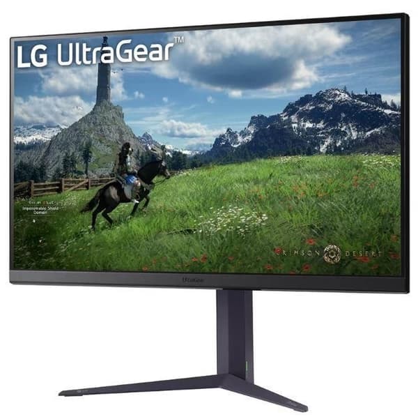 LCD-skärm 27" (panel ips, 2560x1440, 16:9, 180hz, 1 ms, vridbar, höjdjusterbar, lutning, färg svart, 27gs85q-b), Lg