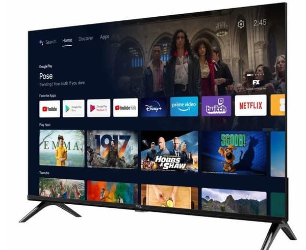TV 32" (1366x768, langaton LAN, Android TV, 32s5400a), Tcl