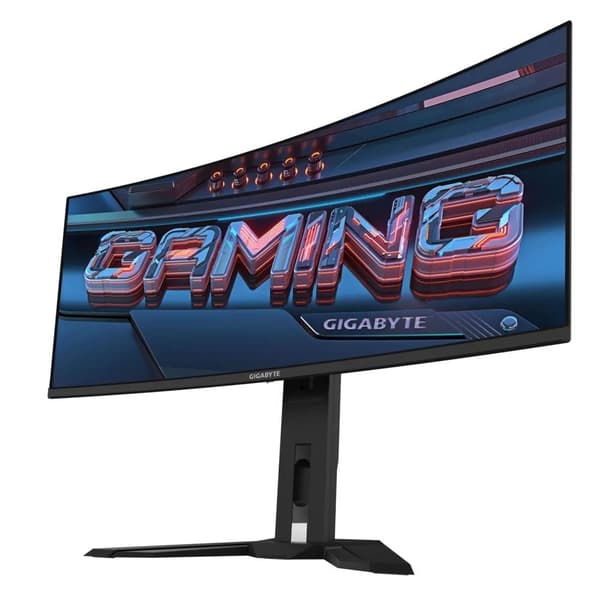 LCD-näyttö mo34wqc2 ek (34", peli/curved/21 : 9, paneeli oled, 3440x1440, 21:9, 0,03 ms, kaiuttimet, mo34wqc2ek), Gigabyte musta