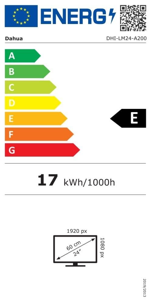 LCD-skjerm dhi-lm24-a200 (24", panel va, 1920x1080, 16:9, 60hz, 5 ms, dhi-lm24-a200), Dahua