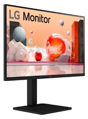 LCD-skjerm 27" (panel ips, 1920x1080, 16:9, 100hz, matt, høyttalere, svingbar, svingbar, høydejusterbar, tilt, farge svart), Lg