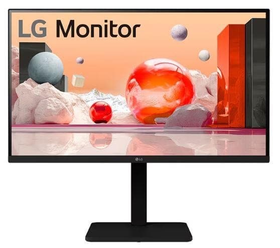 LCD-skjerm 27" (panel ips, 1920x1080, 16:9, 100hz, matt, høyttalere, svingbar, svingbar, høydejusterbar, tilt, farge svart), Lg Sort