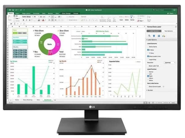 LG 27" LCD-näyttö (4K, Panel IPS, 3840x2160, 16:9, 75Hz, Matta, 5 ms, Kaiuttimet, Pivot, Korkeussäädettävä, Kallistus, Väri Musta) musta