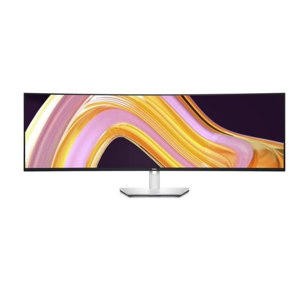 LCD-skärm, Dell, u4924dw (49", böjd, panel ips, 5120x1440, 32:9, 60hz, matt, 8 ms, högtalare, vridbar, pivot)