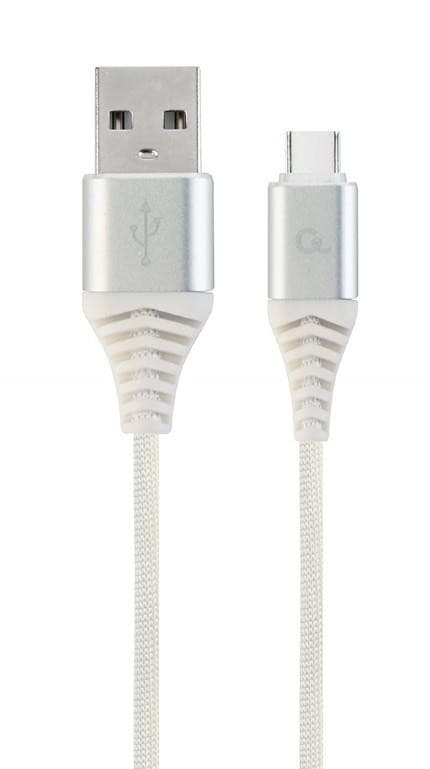 Kaapeli usb-c 2m hopea/valkoinen/cc-usb2b-amcm-2m-bw2, Gembird