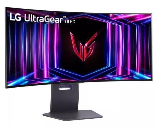 Skærm 34gs95qe-b (34", gaming/buet, panel oled, 3440x1440, 21:9, 240hz, mat, 0,03 ms, drejelig, højdejusterbar, tilt), Lg