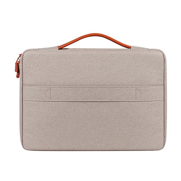 Vattentålig laptopväska i polyester, upp till 15,4" – beige