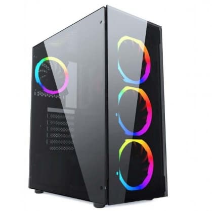 PC-deksel Fornax 1500RGB Sort, Gembird Sort, Gjennomsiktig